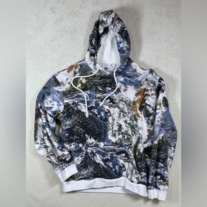 adidas Oversized Alexander Wang Size XS Multicolor Galaxy Camo Graphic Hoodie